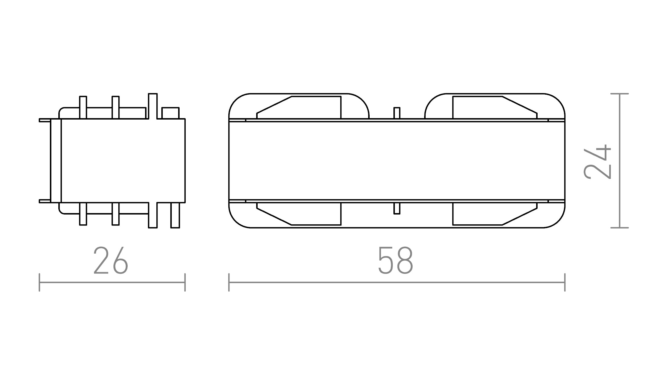 EUTRAC Längsverbinder - Product sketch