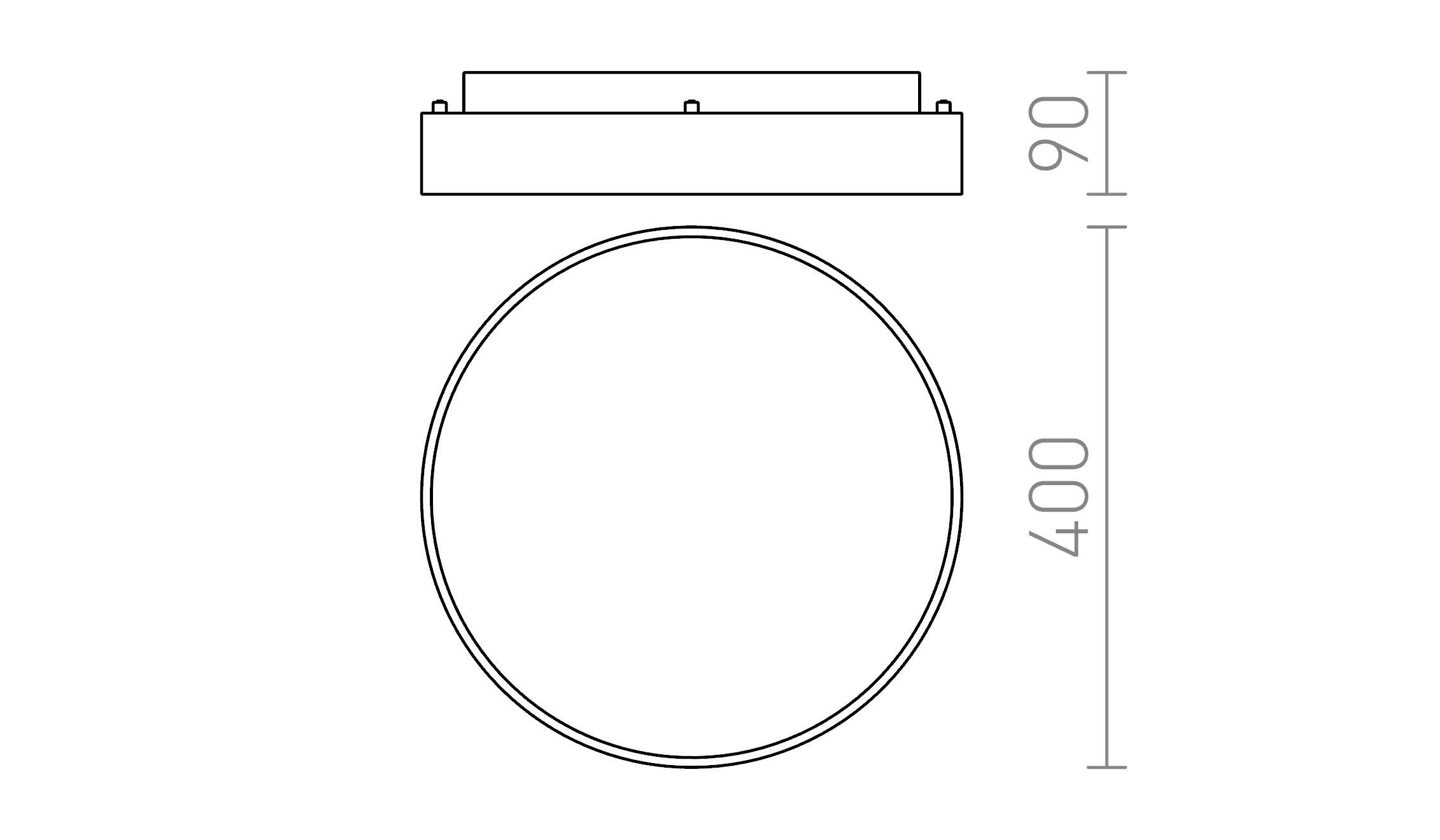 MENSA R 40 DECKENLEUCHTE - Product sketch