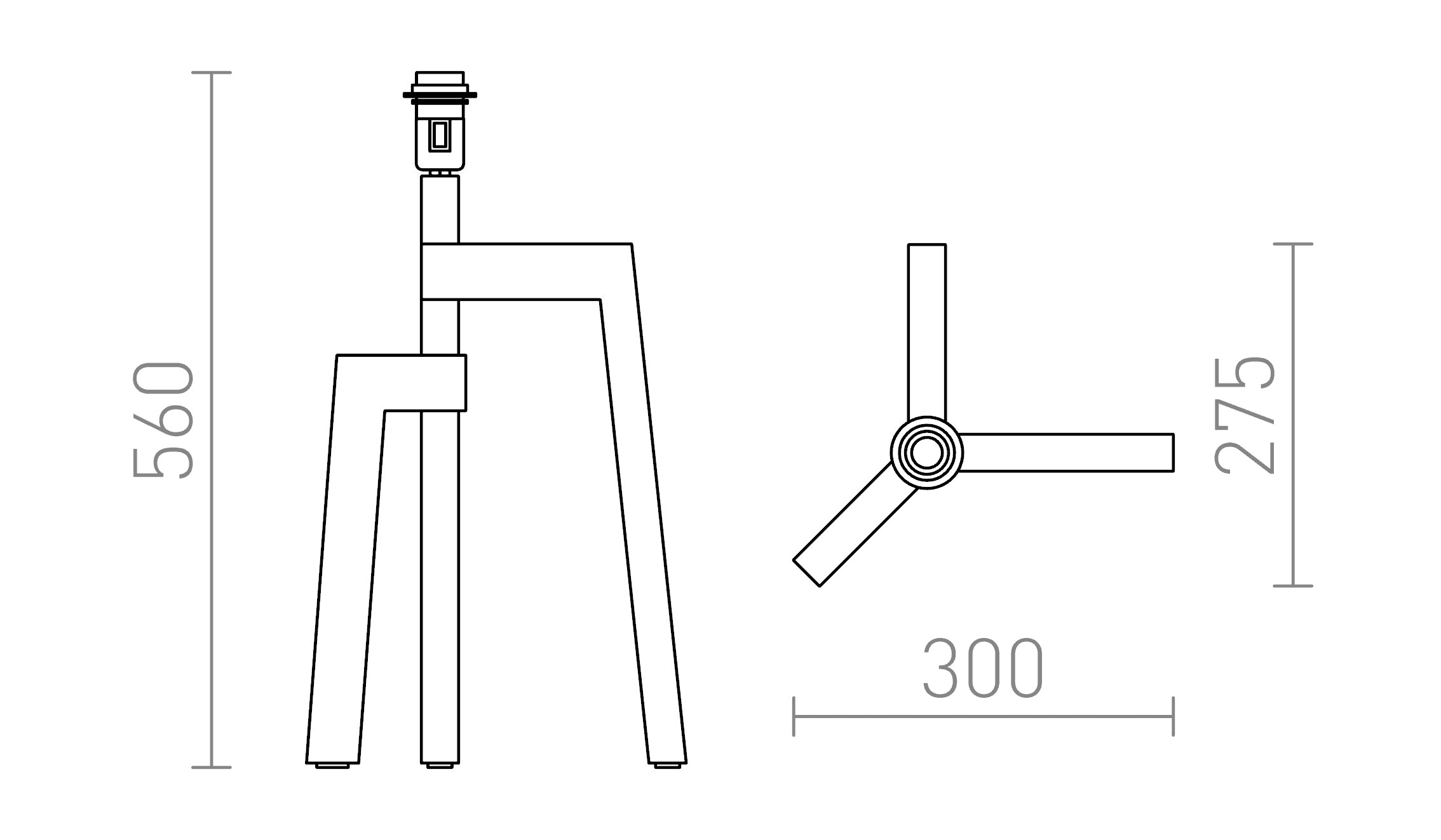 WOODY TISCHSTÄNDER - Product sketch