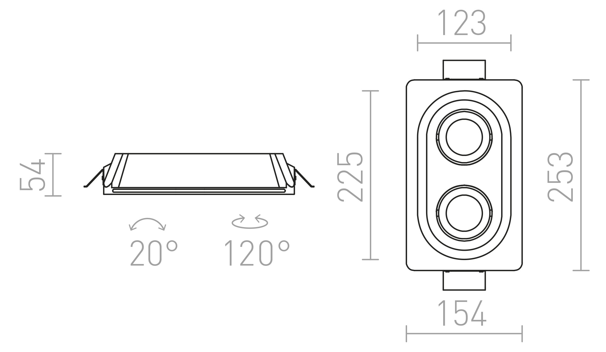 DINGO II GU10 - Product sketch