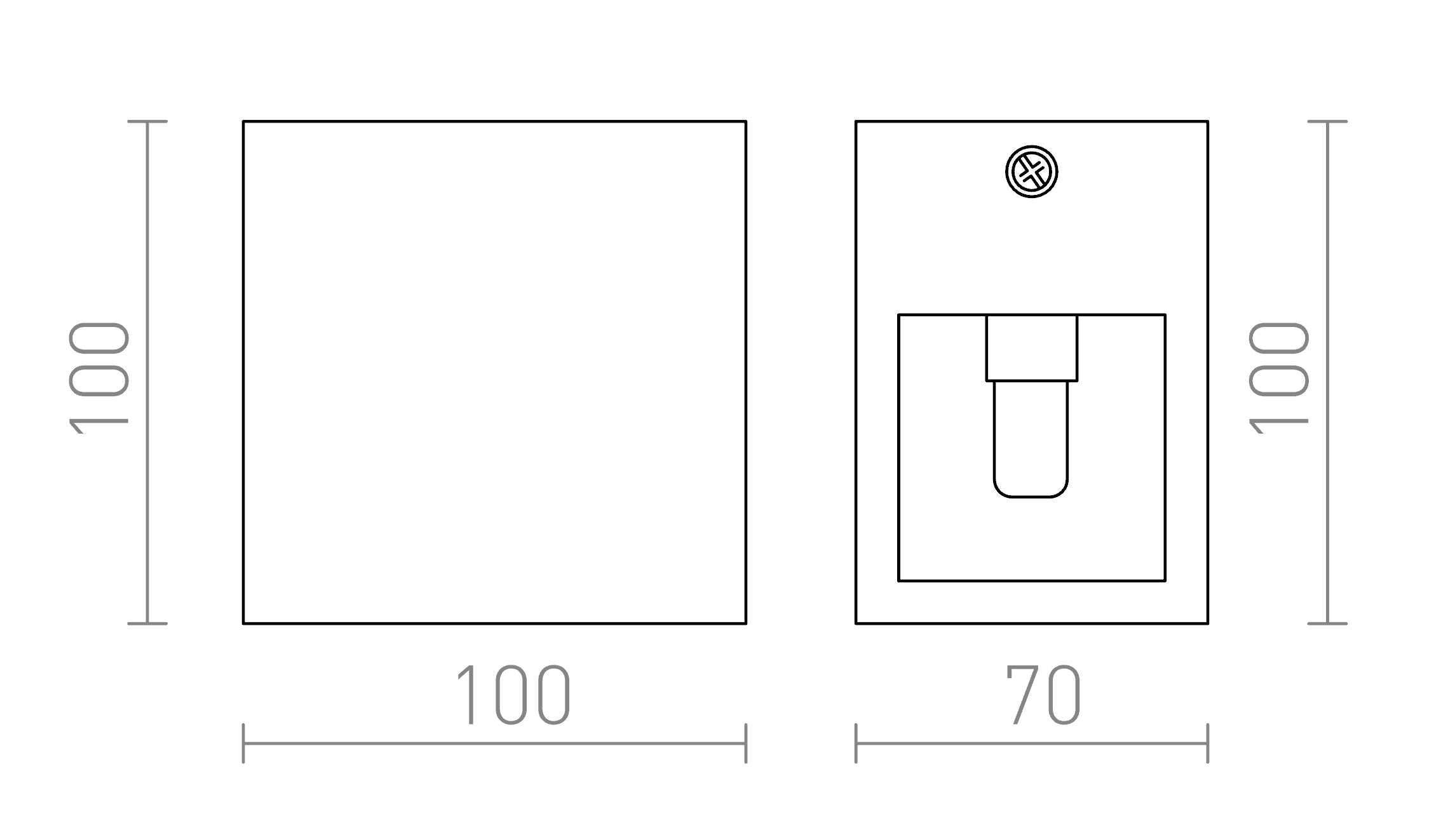 JACK RC S Wandleuchte - Product sketch