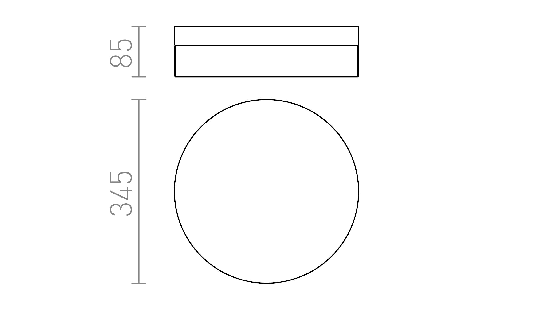 AWE 33 IP44 - Product sketch