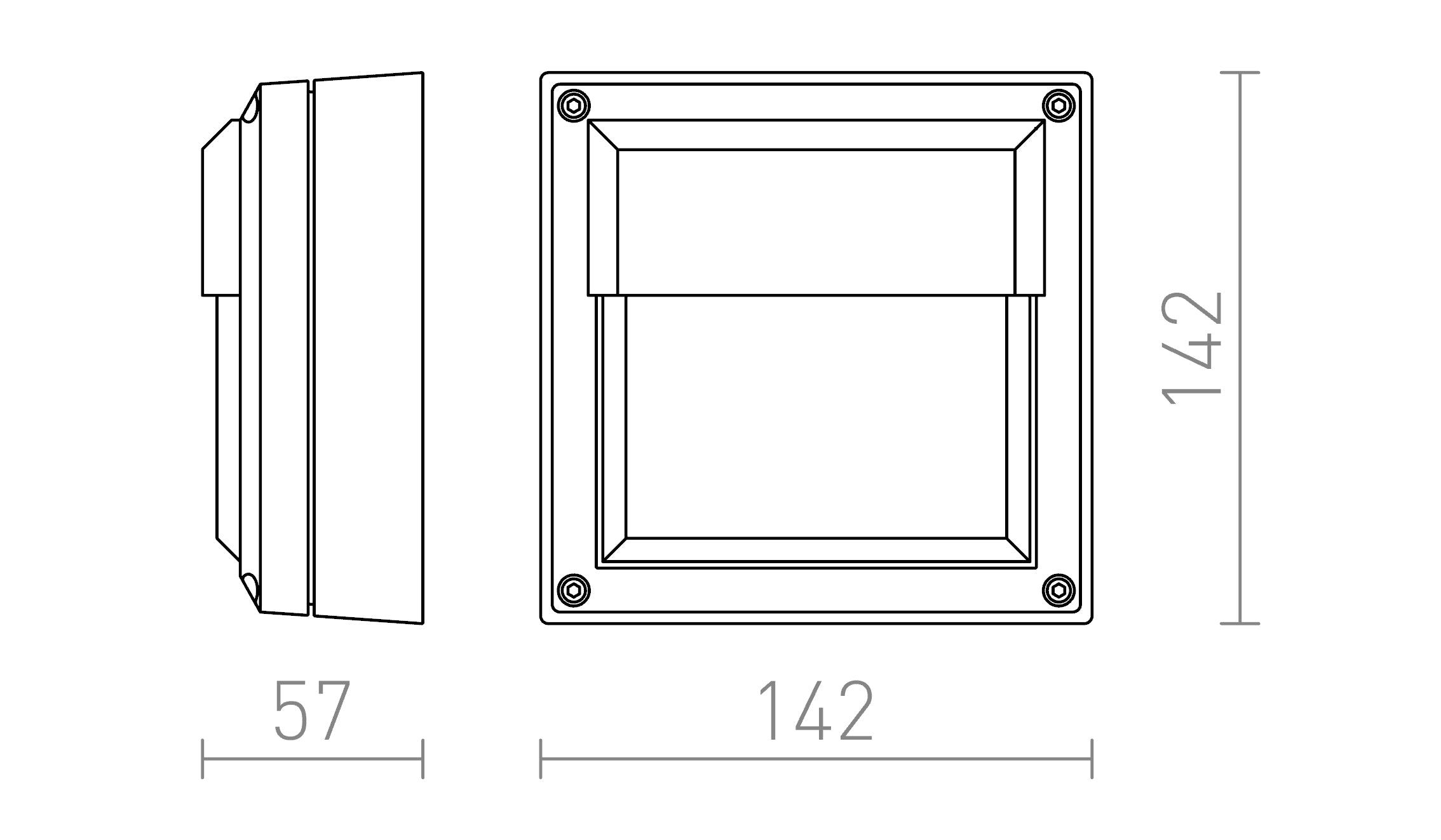 DELTA 145 Wandleuchte - Product sketch