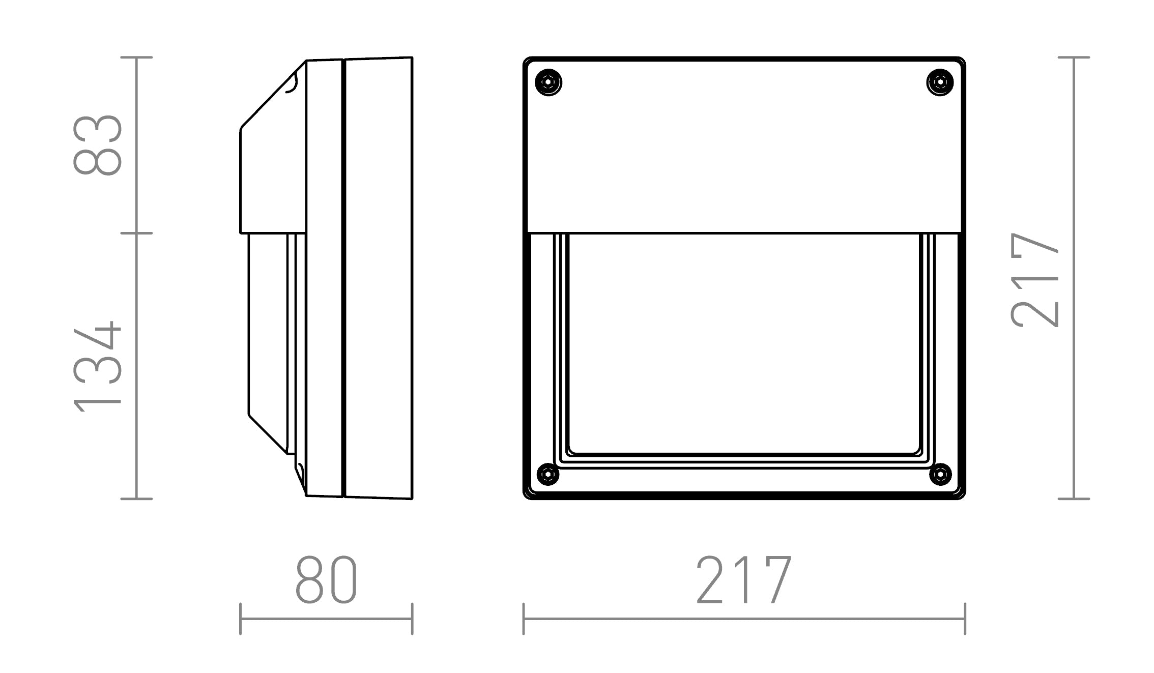 DELTA 215 Wandleuchte - Product sketch