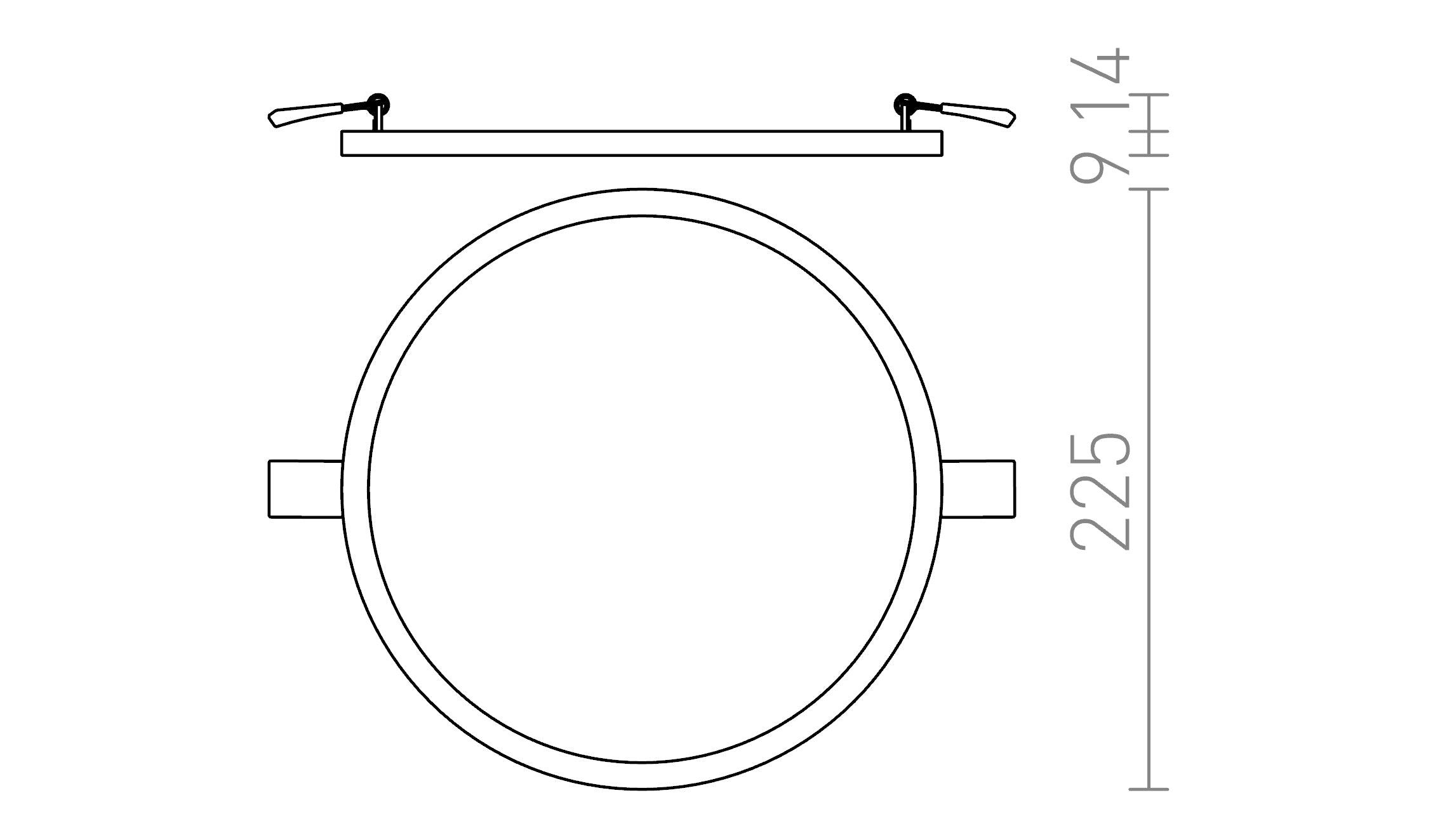 HUE R 22 EINBAULEUCHTE - Product sketch