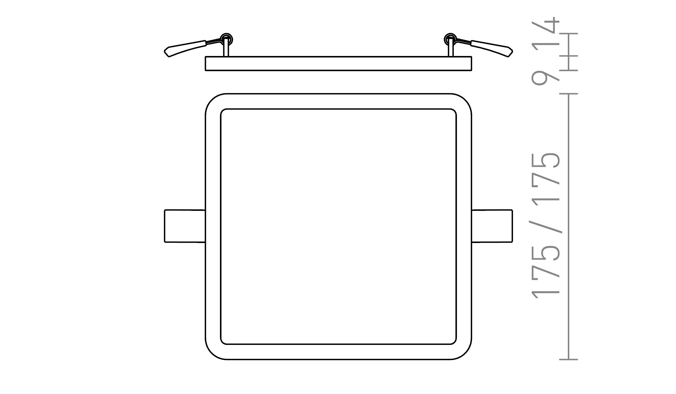 HUE SQ 17 EINBAULEUCHTE - Product sketch