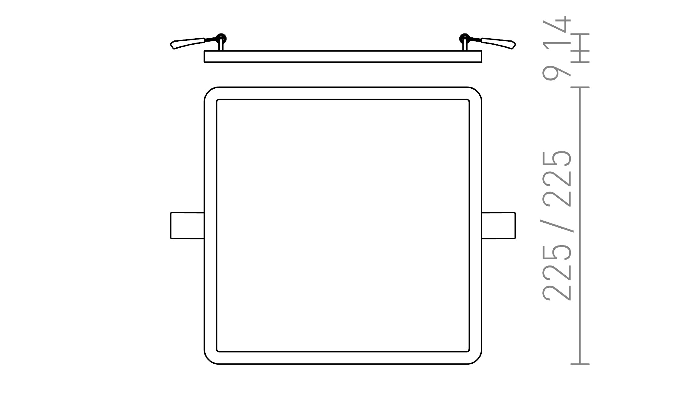 HUE SQ 22 EINBAULEUCHTE - Product sketch