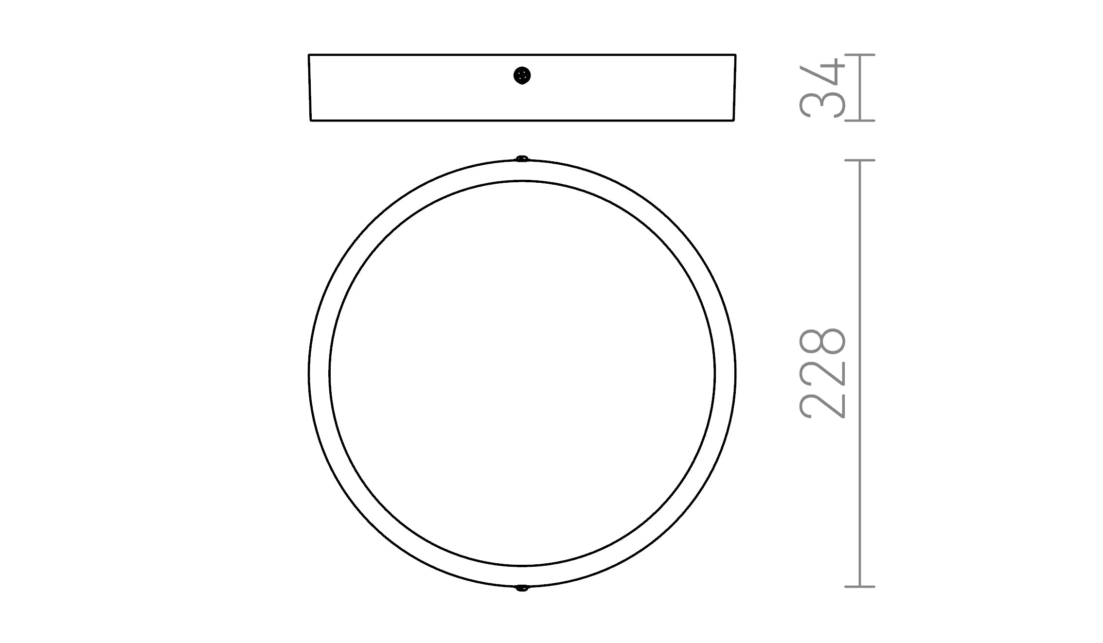 HUE R 22 DECKENLEUCHTE - Product sketch