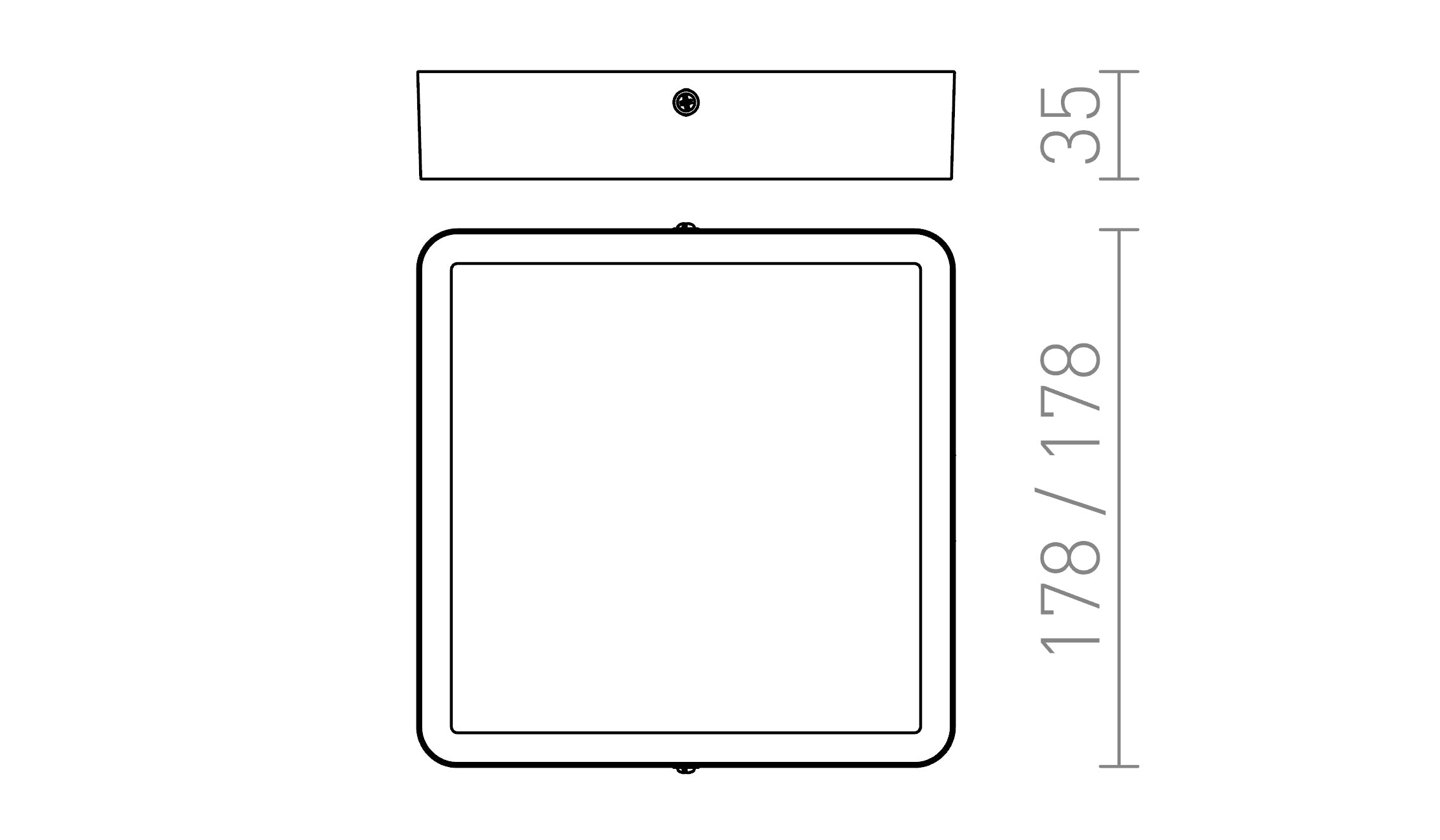 HUE SQ 17 DECKENLEUCHTE - Product sketch