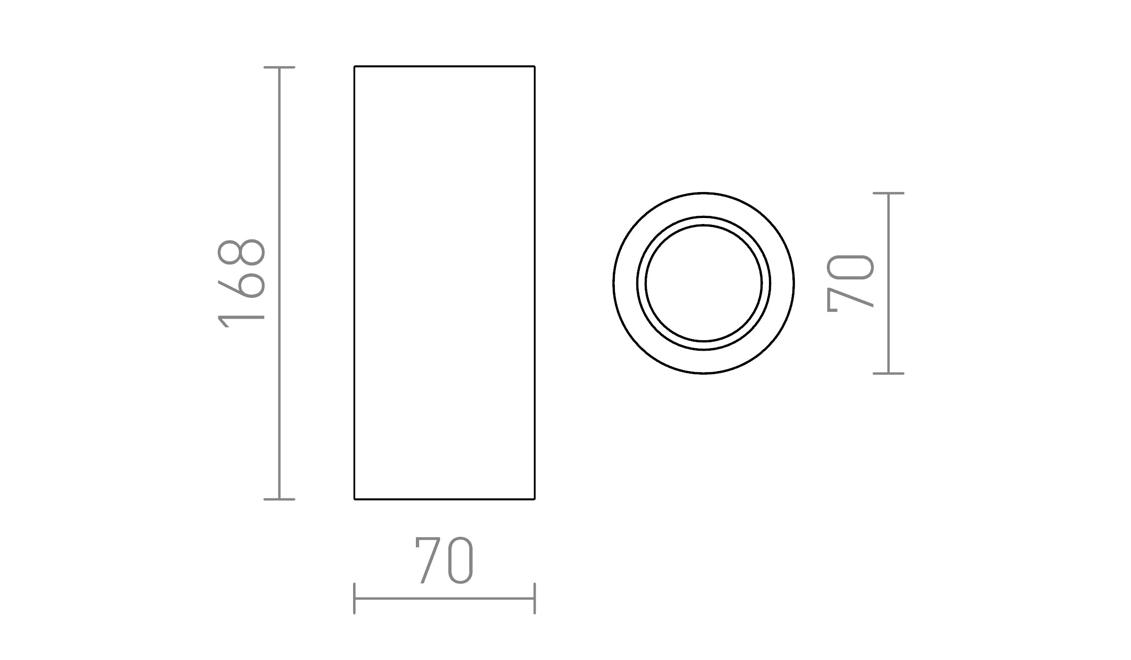 GINA S 17 DECKENLEUCHTE - Product sketch