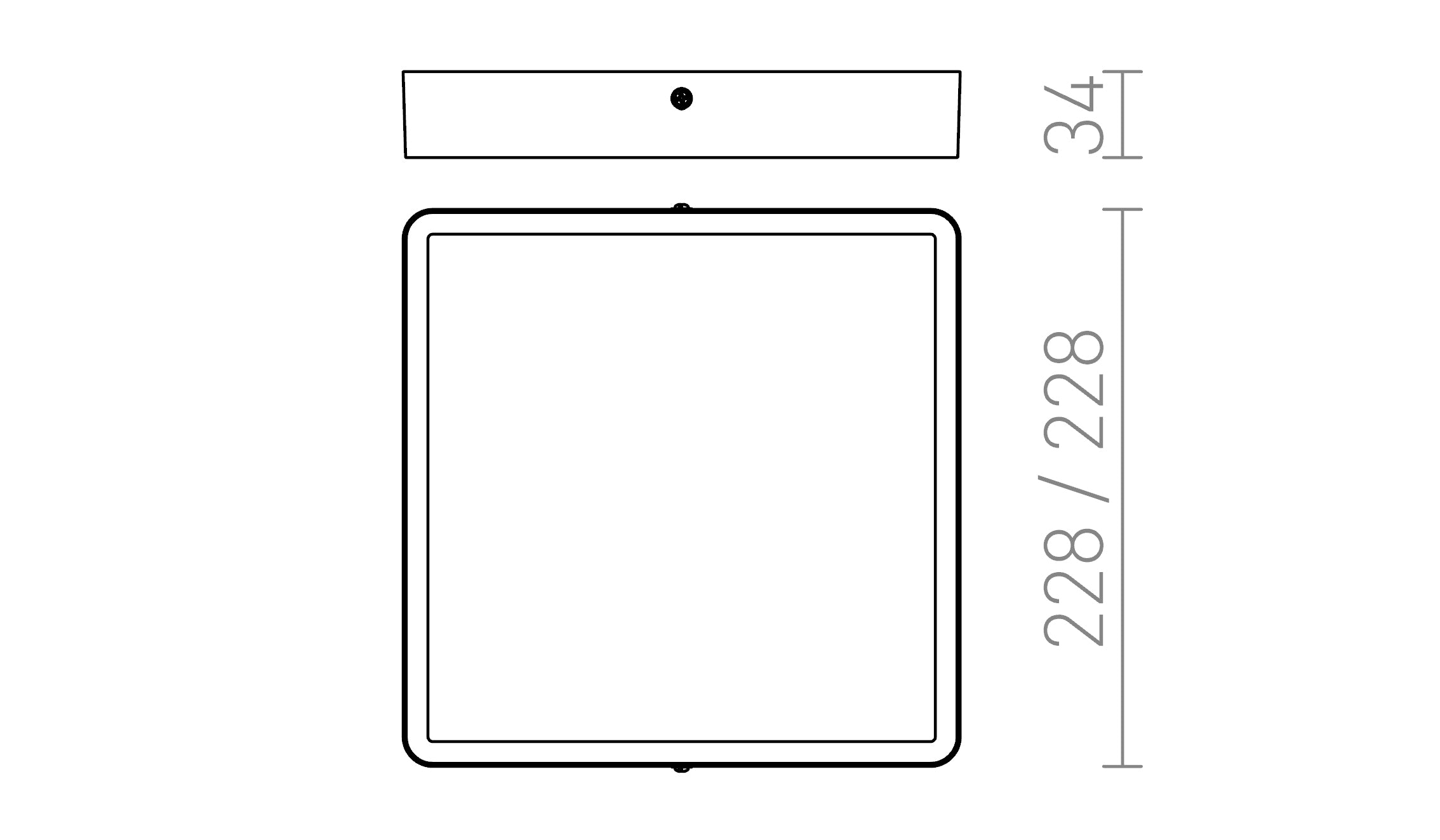 HUE SQ 22 DIM DECKENLEUCHTE - Product sketch