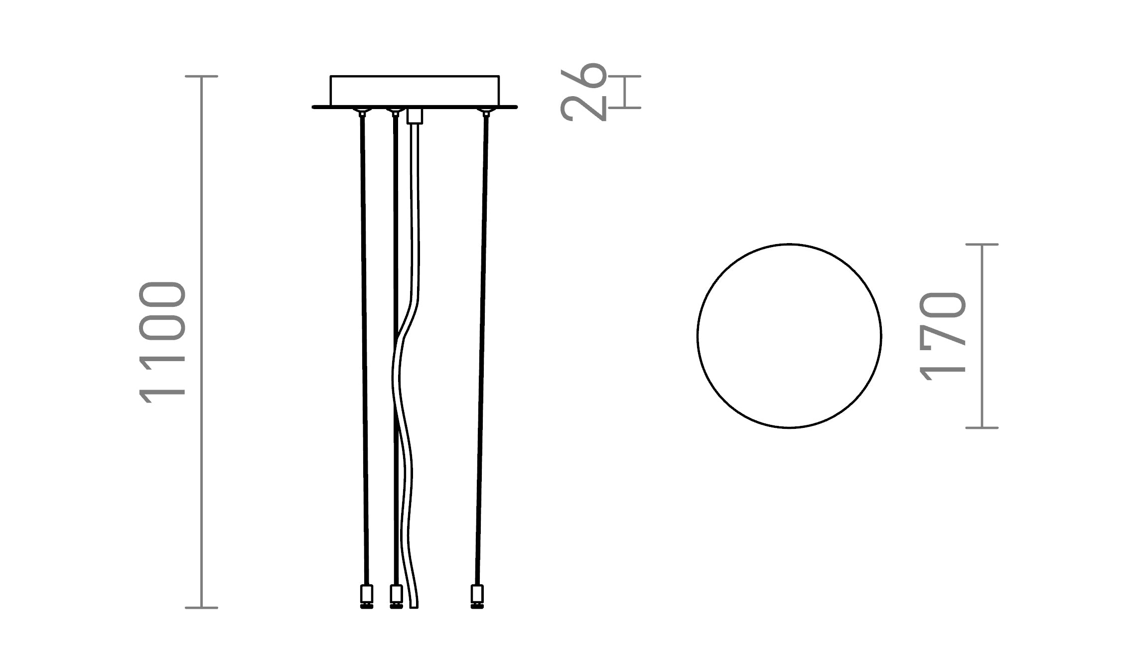MEZZO 40/60 HÄNGESET  - Product sketch