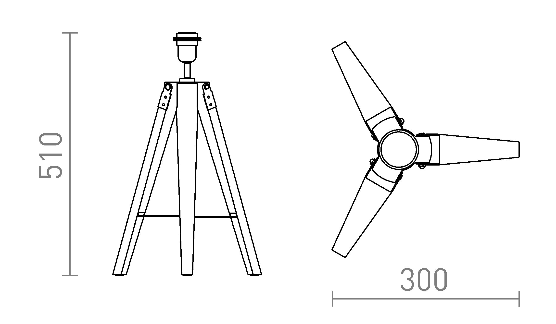 ALVIS TISCHSTÄNDER - Product sketch