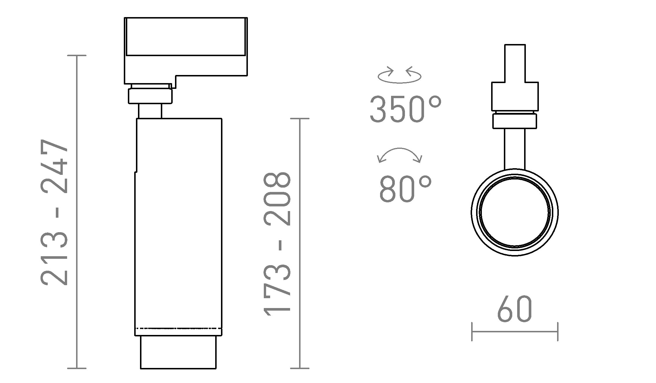 ZUMA ZOOM FÜR 3-PHASE-STROMSCHIENE - Product sketch