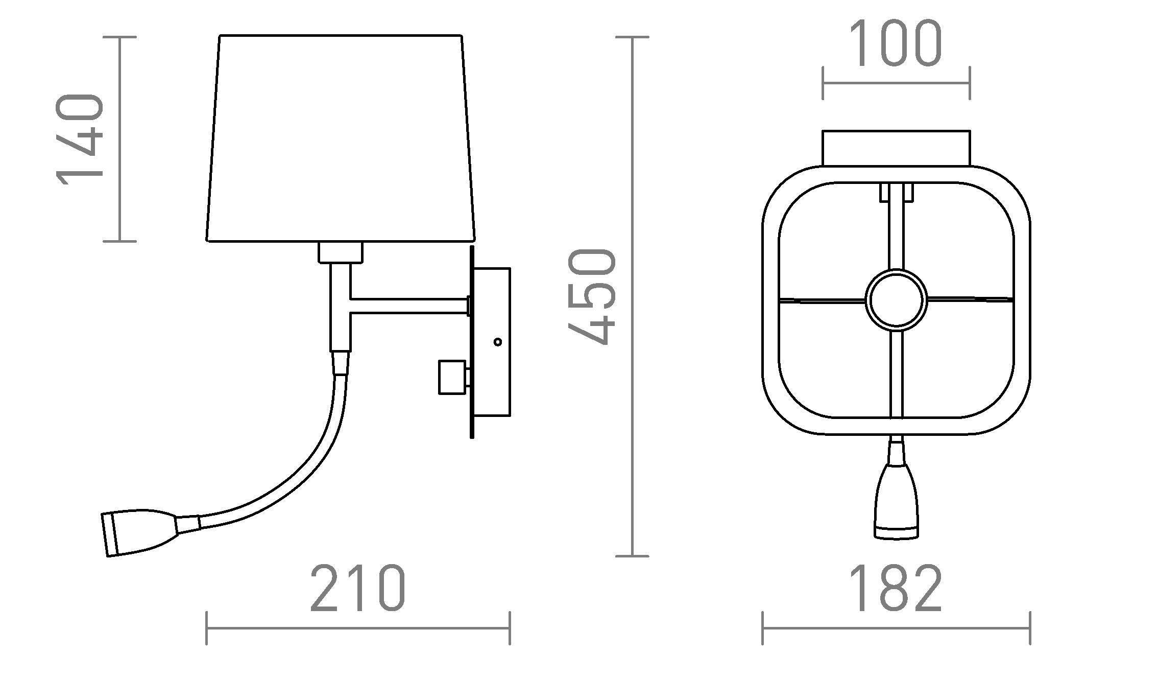 PERTH WANDLEUCHTE - Product sketch