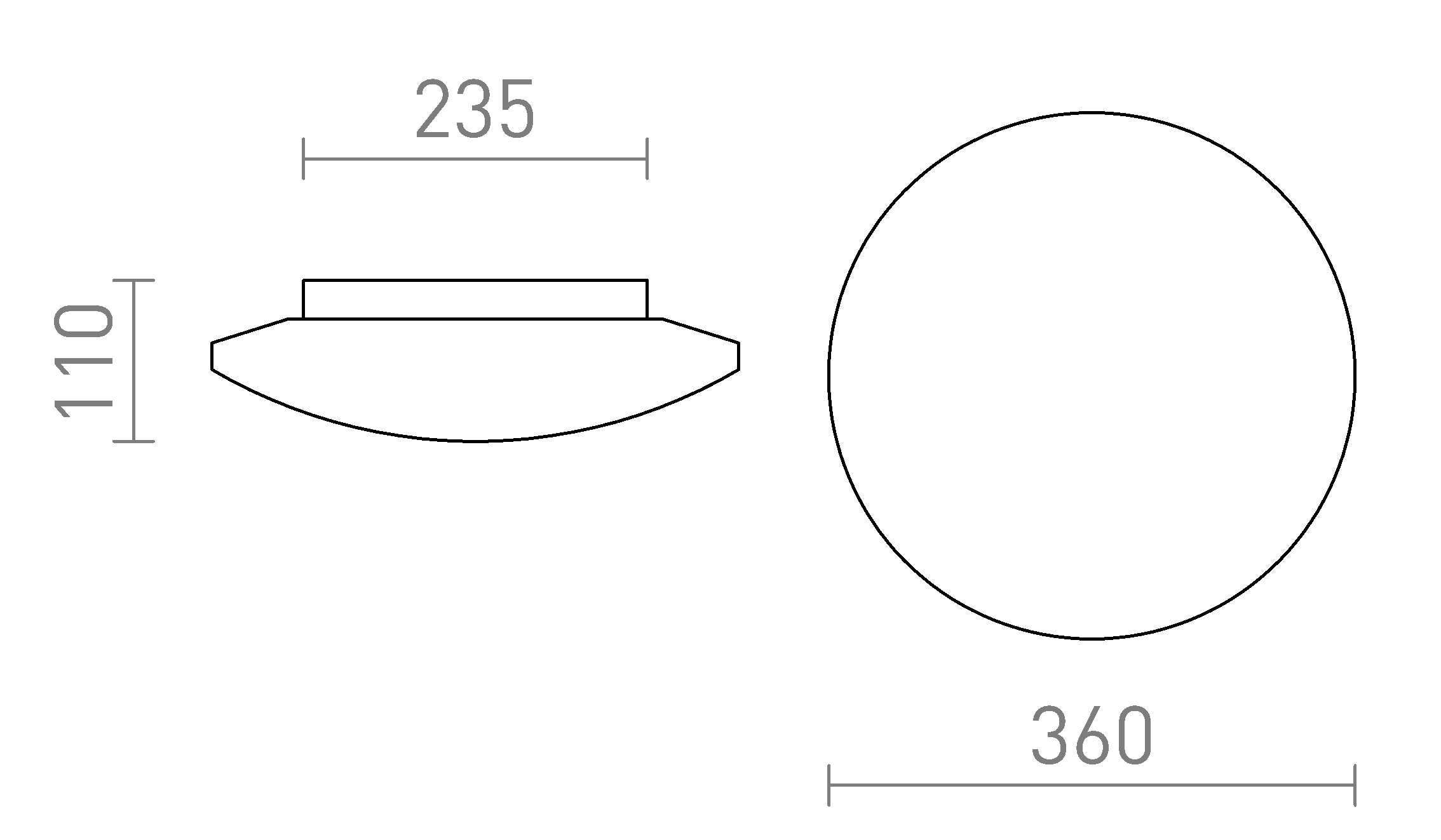 SARA LED 36 - Product sketch