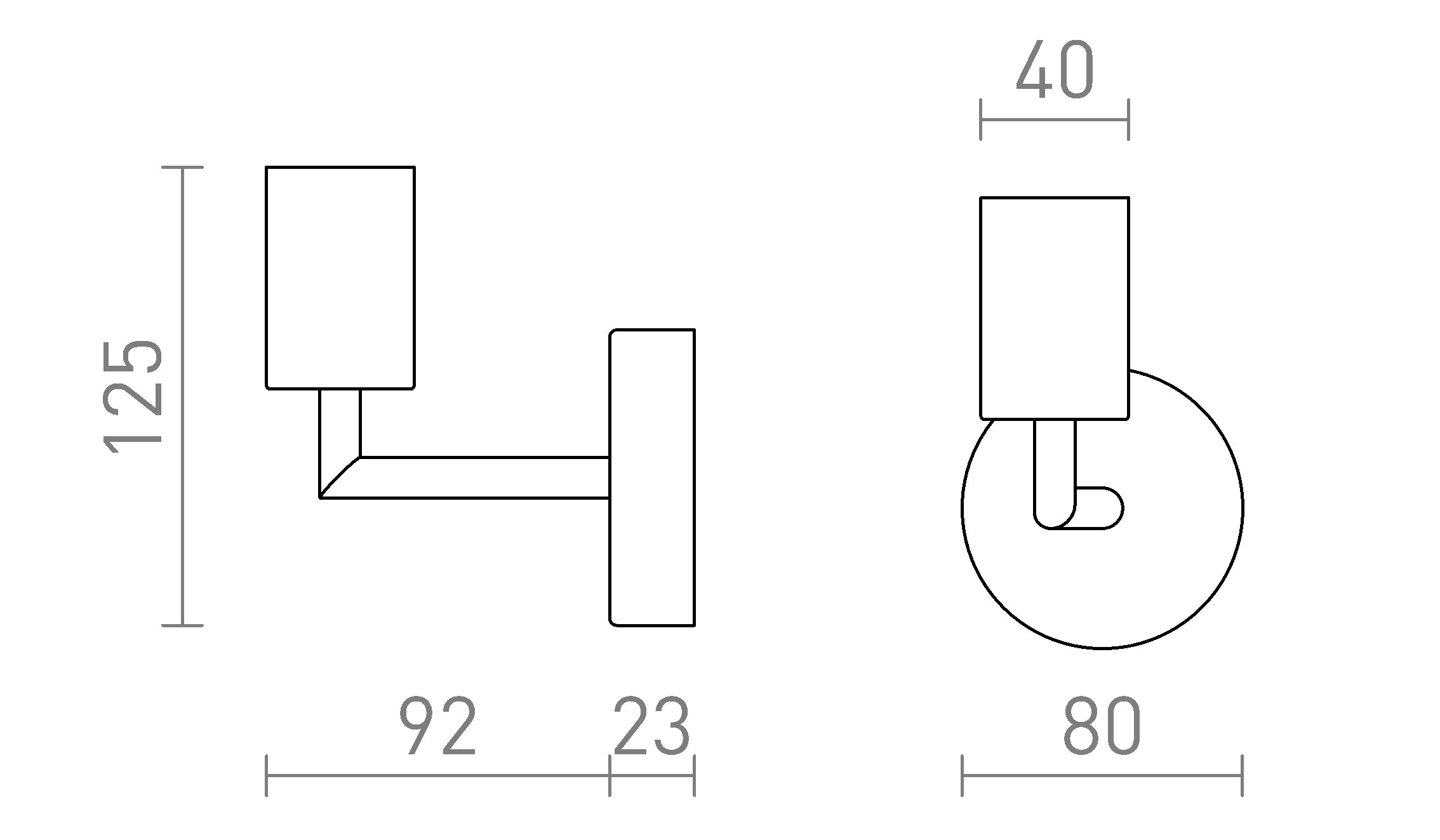 ARAQ WANDLEUCHTE - Product sketch