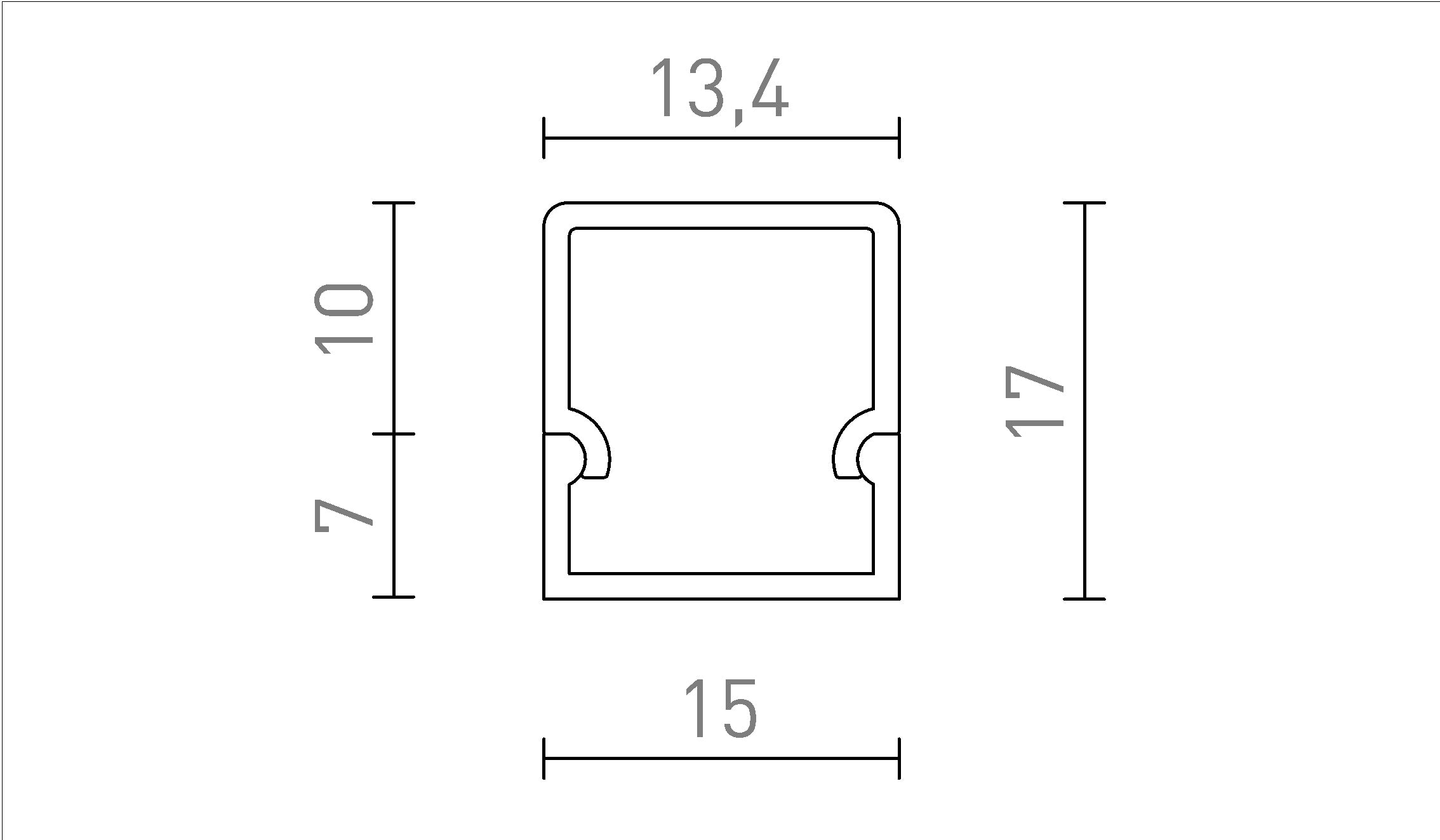 LED PROFILE H - Product sketch
