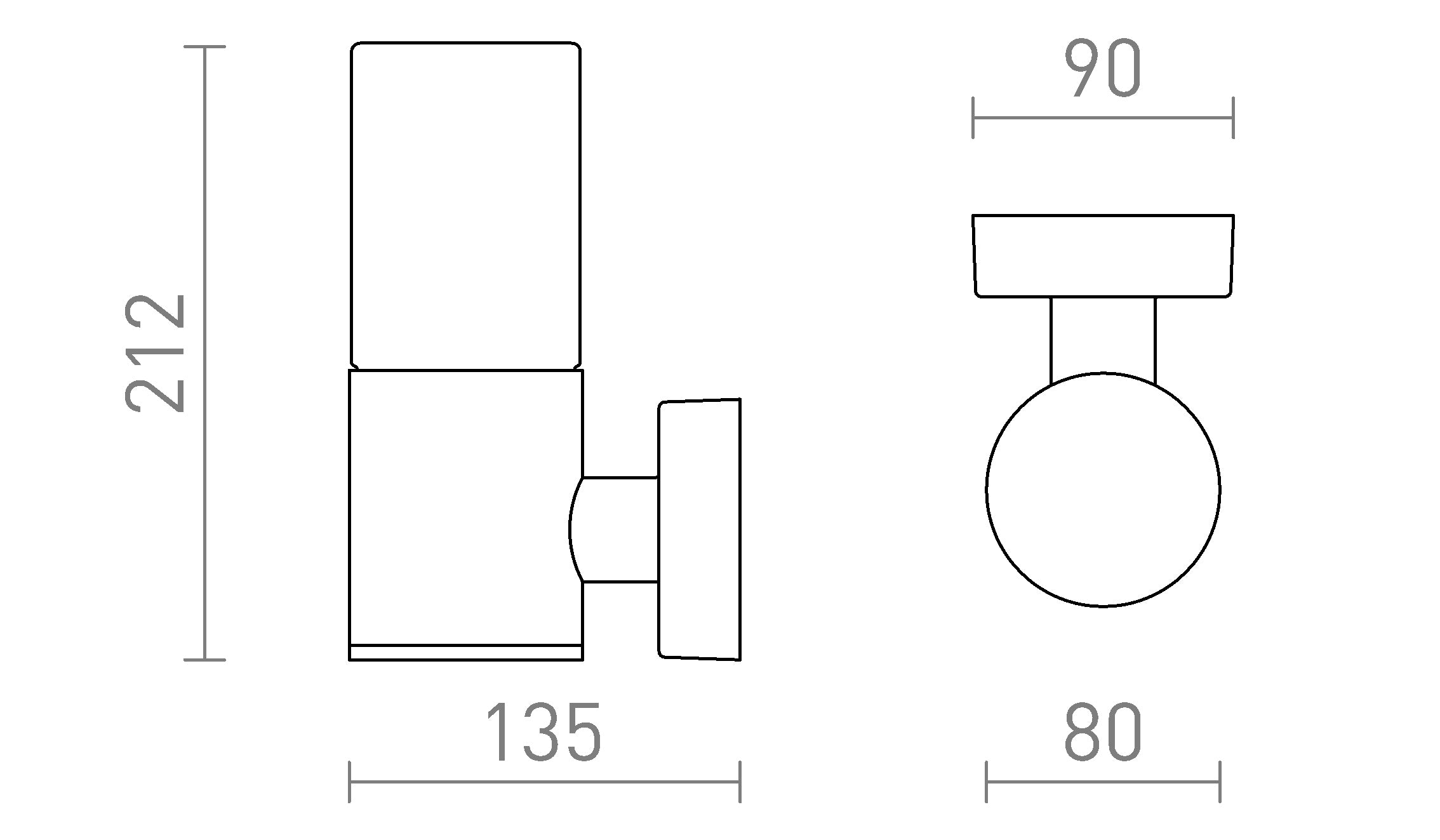 QUINN WANDLEUCHTE - Product sketch