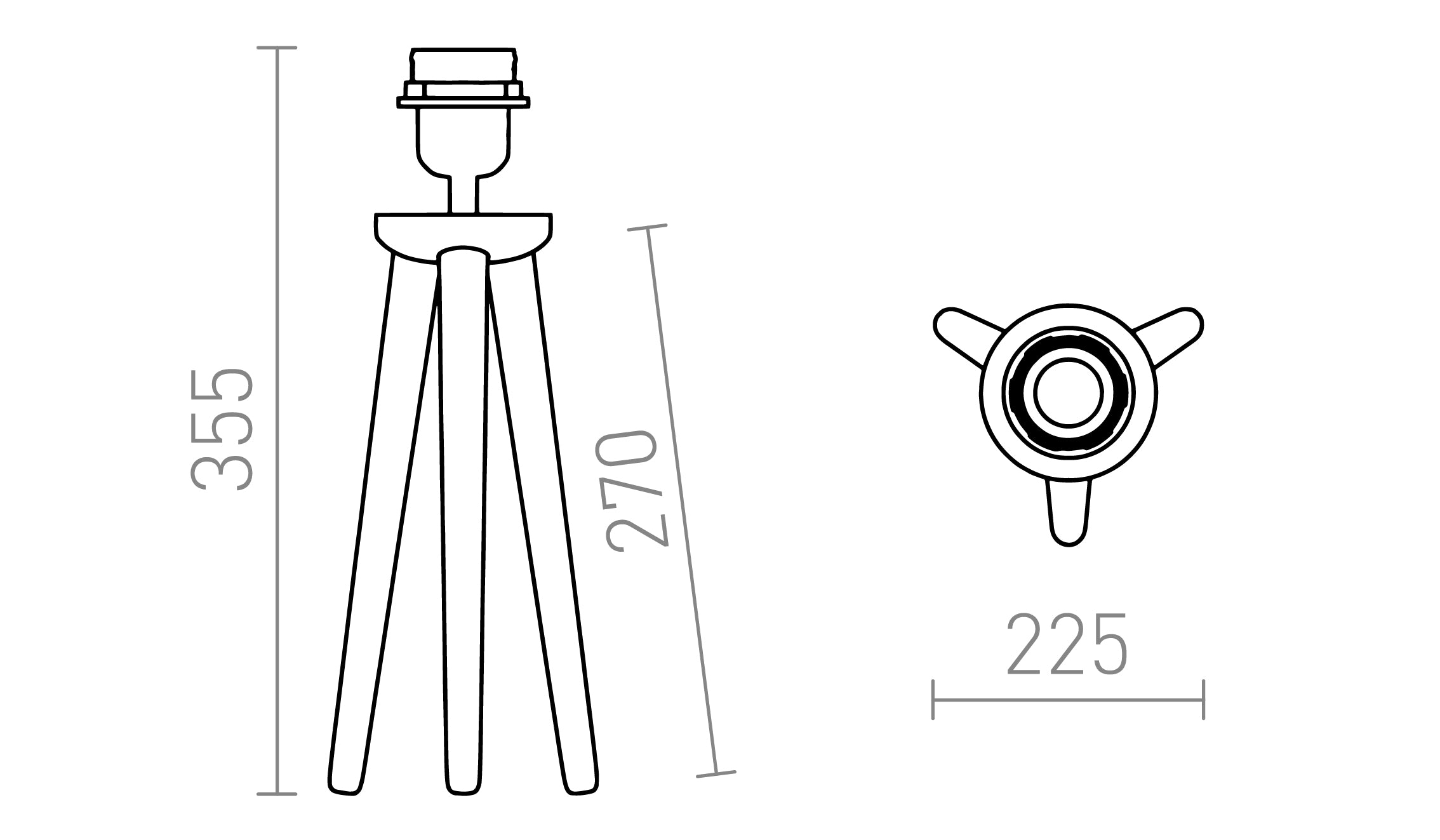 BASCO TISCHSTÄNDER - Product sketch