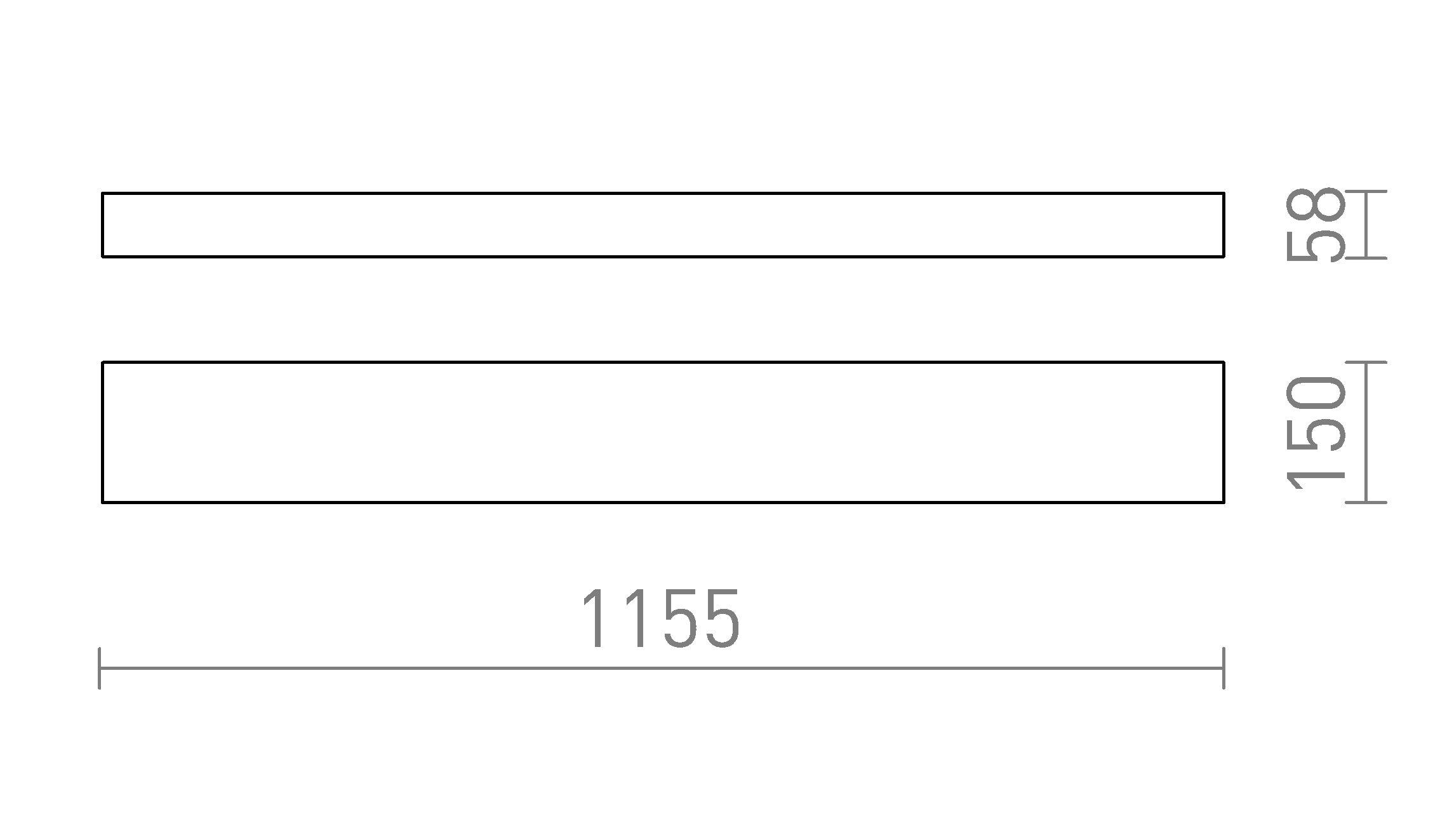 LARISA RC 115X15 DIMM - Product sketch