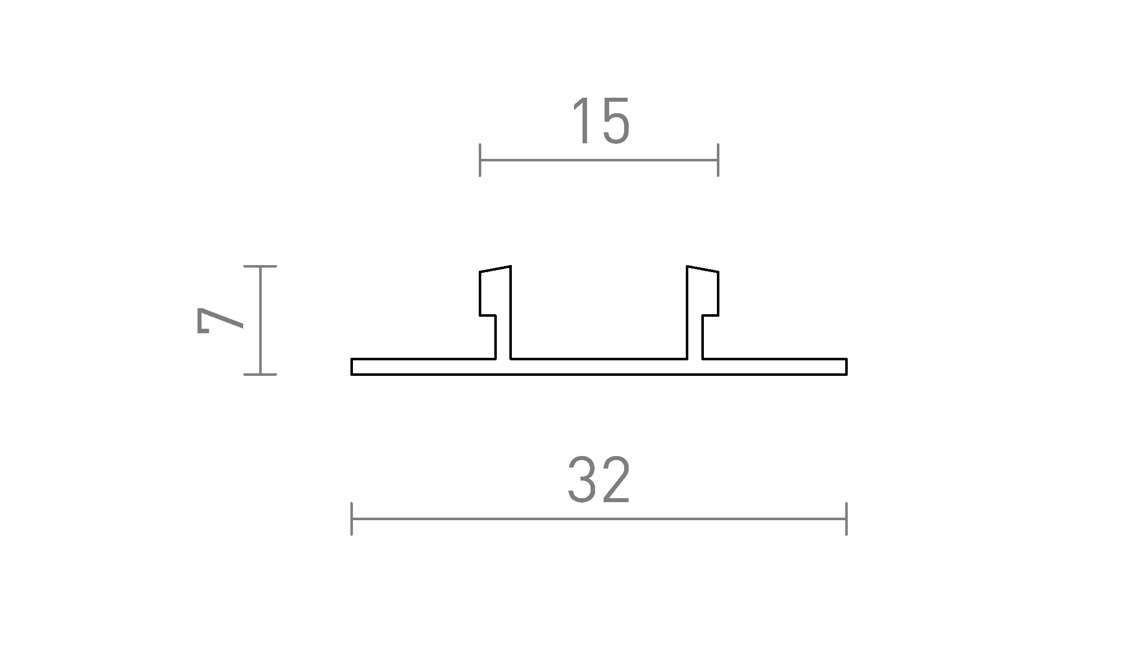 ABDECKLEISTE FÜR 1- UND 3-PHASEN-STROMSCHEINEN - Product sketch
