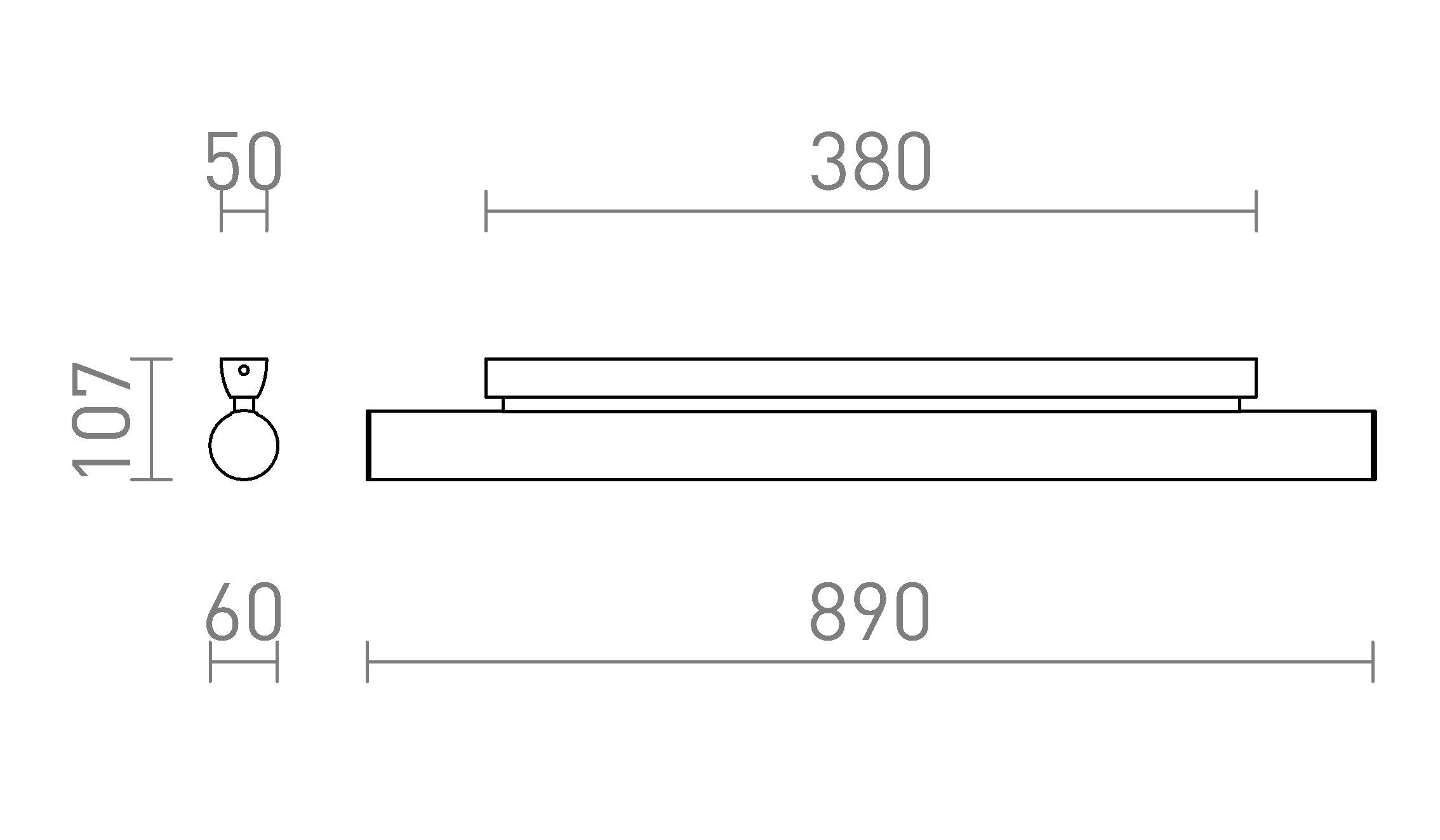 RIVIER LED 89 30W - Product sketch
