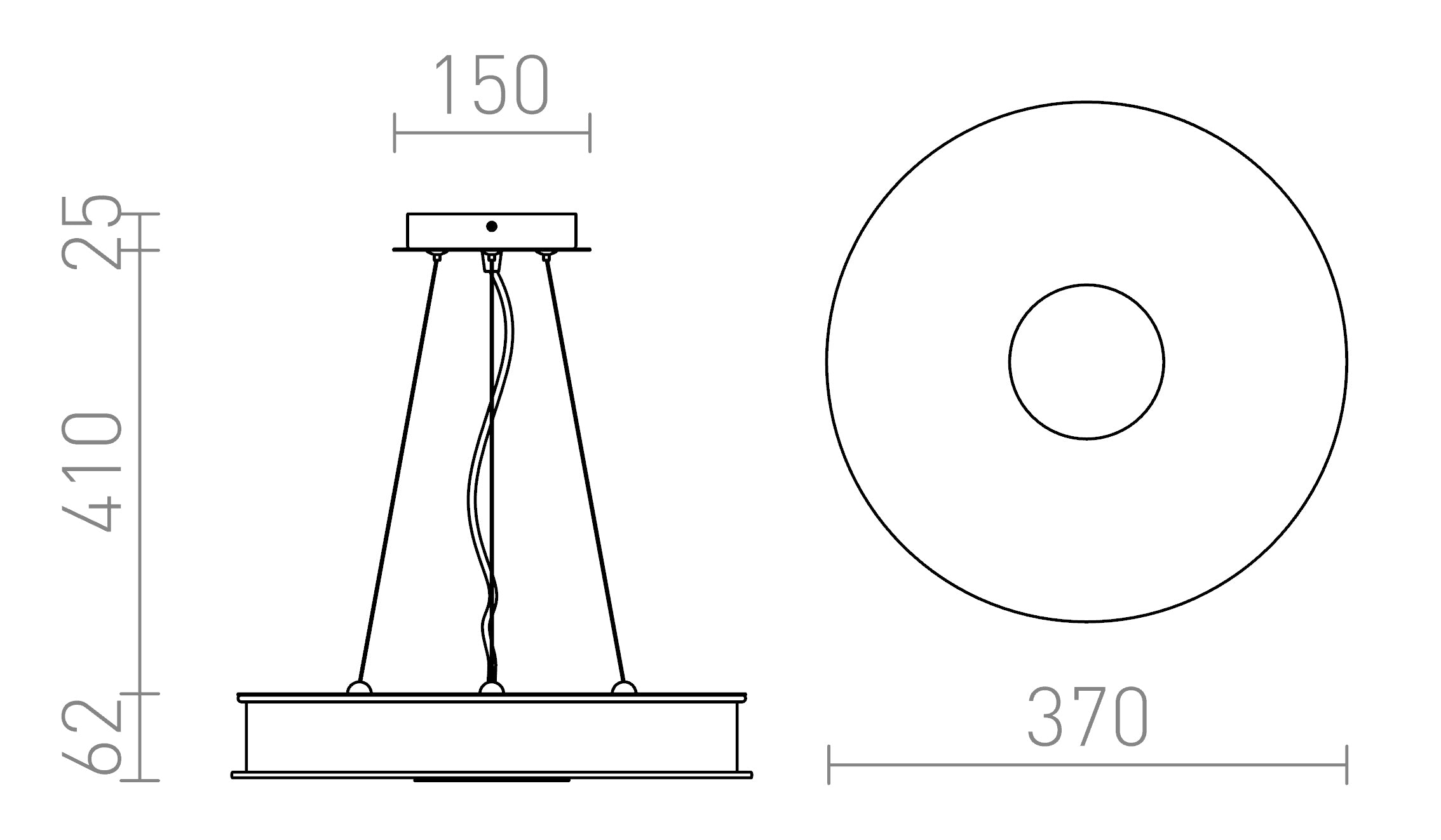 ASTERI LED PENDELLEUCHTE - Product sketch