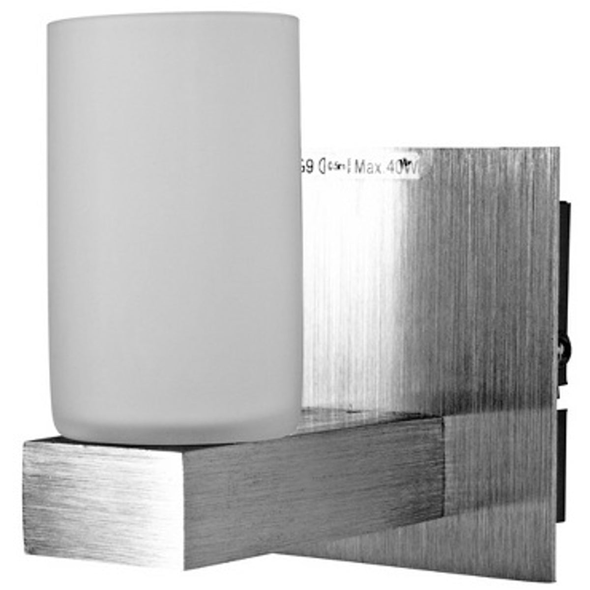 RENDL Outlet STRIKE I wall  brushed aluminum/satinated glass 230V G9 5W 4012121 1