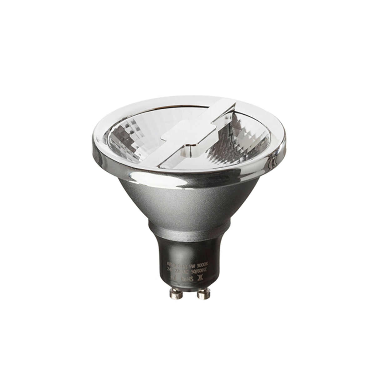 RENDL light source ALFA 69  silver grey chrome 230V GU10 LED 6W 24°  4000K G13407 1