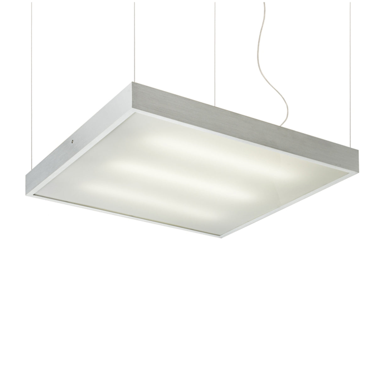 RENDL Outlet STRUCTURAL 55x55 pendant  brushed aluminum 230V 2G11 3x36W R10095 1