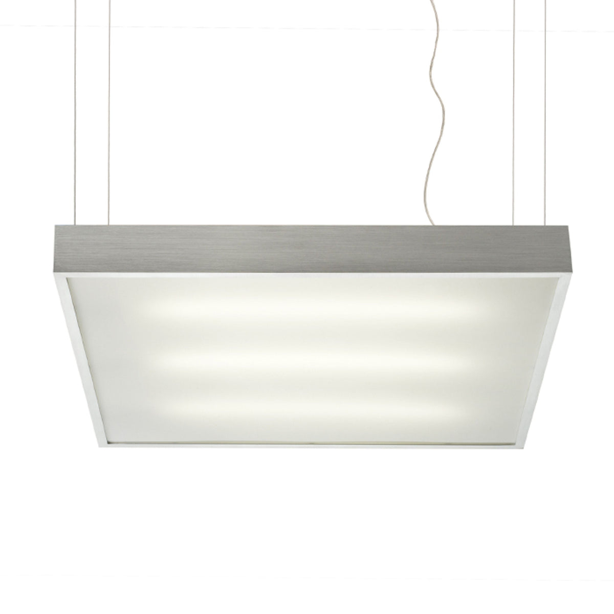 RENDL Outlet STRUCTURAL 55x55 pendant  brushed aluminum 230V 2G11 3x36W R10095 2