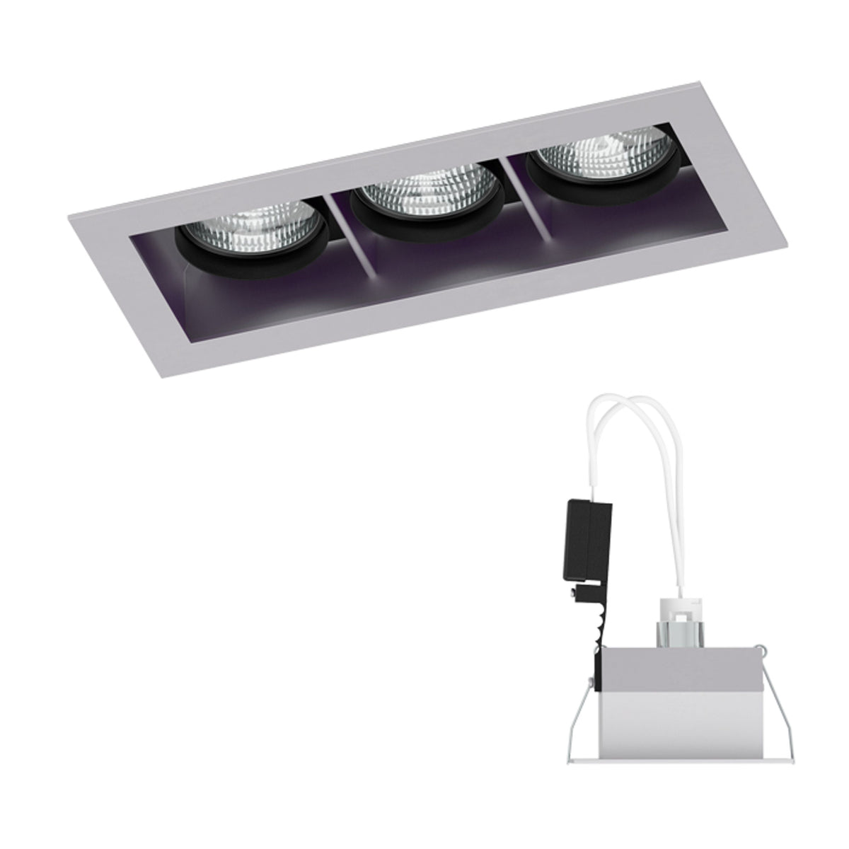RENDL Outlet MONE III directional silver grey 12V GU5,3 3x50W R10218 3