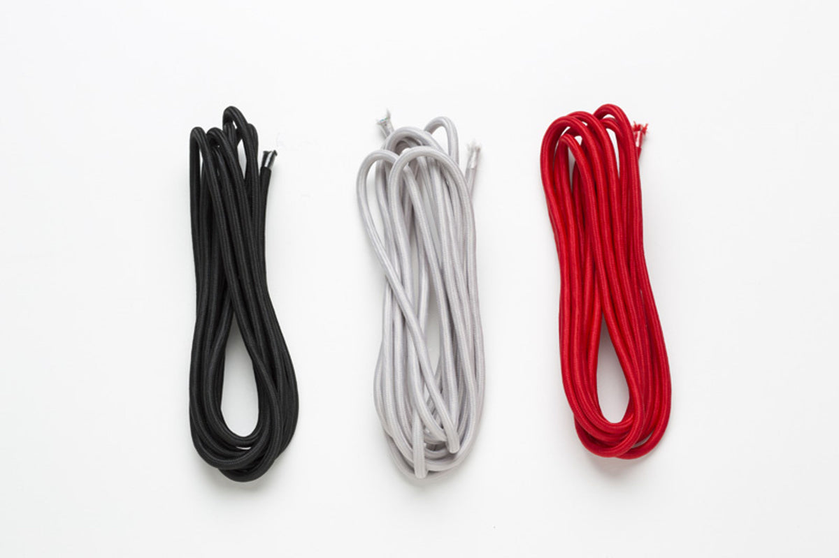RENDL shades, shade bases, pendent sets FIT 3x0,75 4m textile cable white  230V  R10252 6