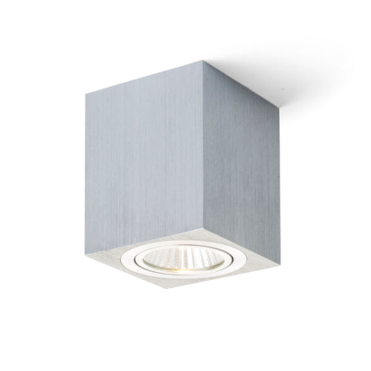 RENDL Outlet MAYO SQ ceiling directional brushed aluminum 230V/700mA LED 9W 36° 2700K R10325 1