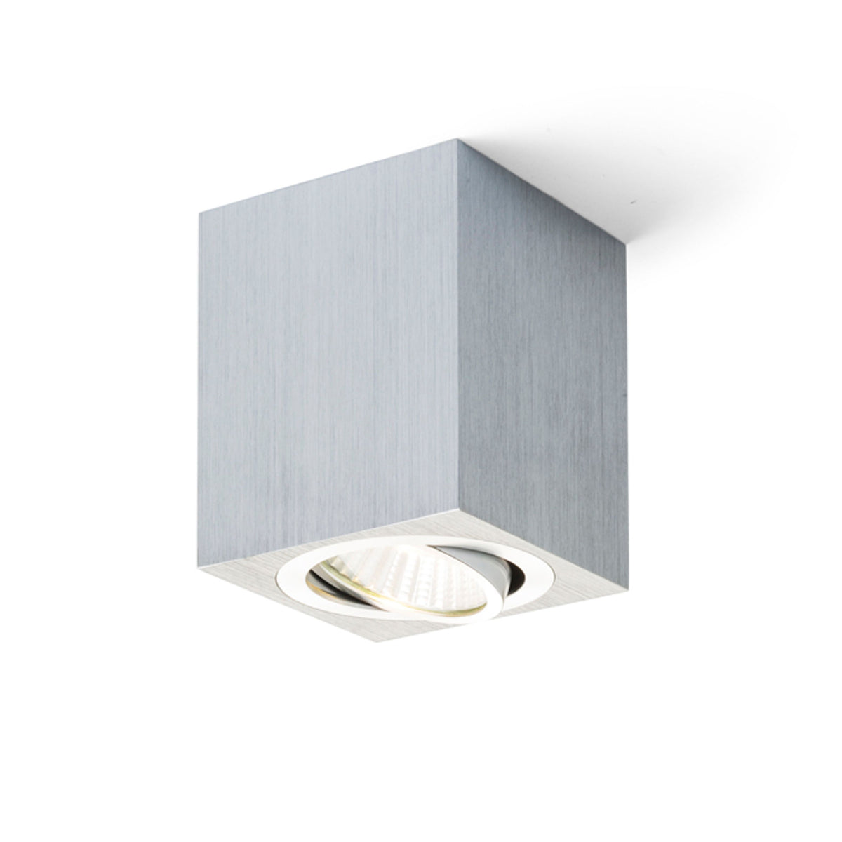 RENDL Outlet MAYO SQ ceiling directional brushed aluminum 230V/700mA LED 9W 36° 2700K R10325 3