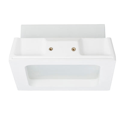 RENDL recessed light MIA SQ recessed  plaster/satinated glass 230V LED E27 2x11W R10443 3
