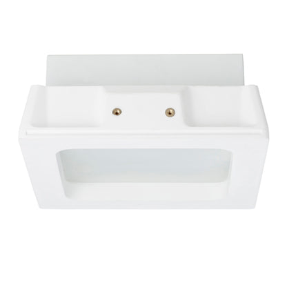 RENDL recessed light MIA SQ recessed  plaster/satinated glass 230V LED E27 2x11W R10443 5