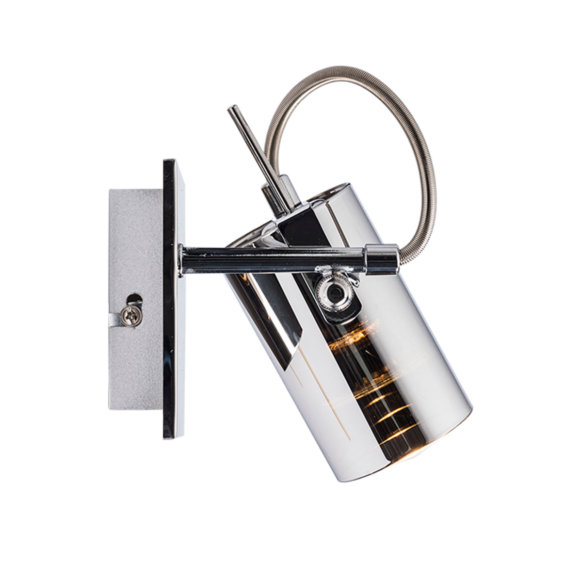 RENDL spotlight BUGSY I wall chrome-tinted glass 230V GU10 50W R10521 2