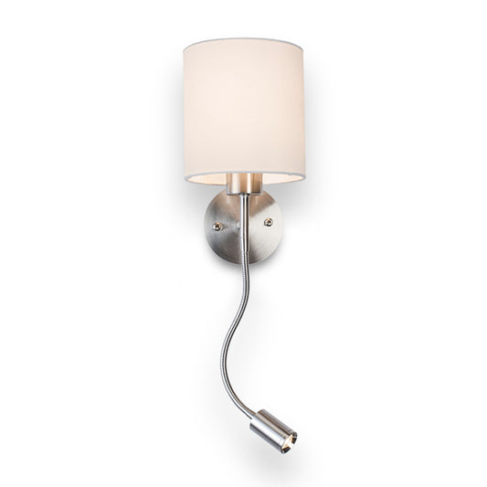 RENDL wall lamp VERSA wall with shade white matt nickel 230V LED E27 LED 15+3W 40°  3000K R10580 1
