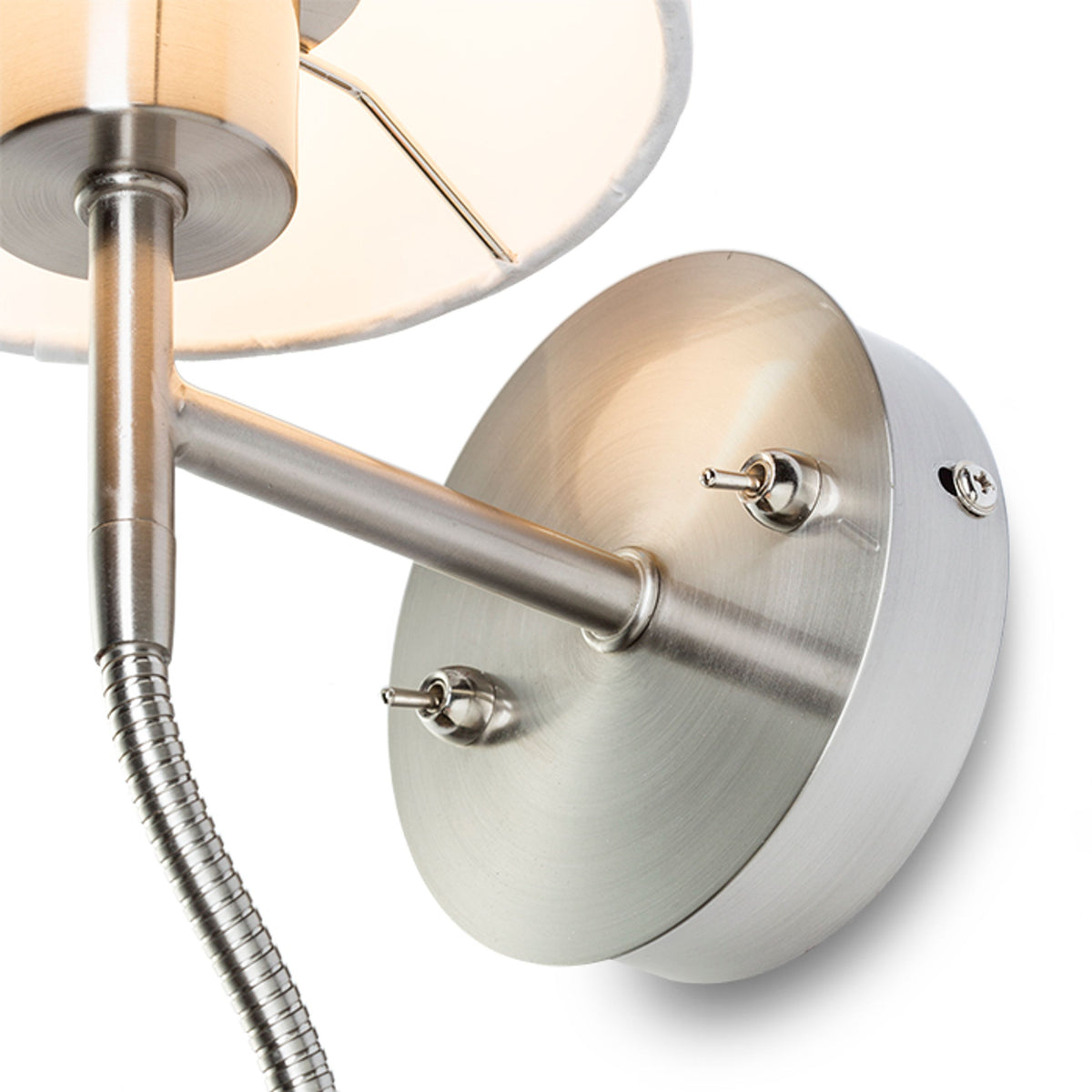 RENDL wall lamp VERSA wall with shade white matt nickel 230V LED E27 LED 15+3W 40°  3000K R10580 6