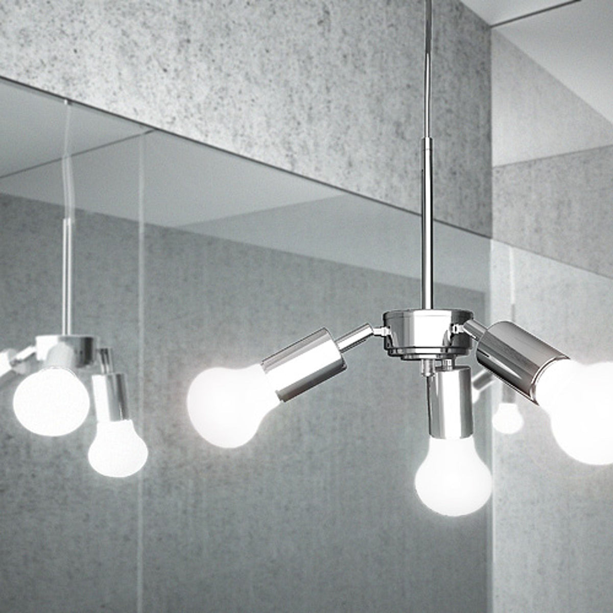 RENDL shades, shade bases, pendent sets TRIX pendant set  chrome 230V LED E27 3x15W R10615 7