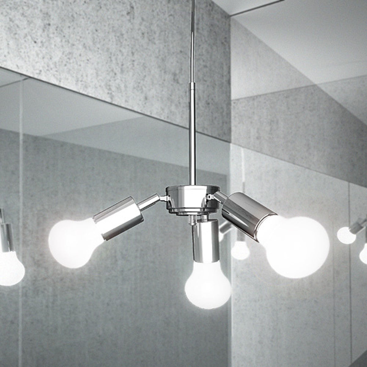 RENDL shades, shade bases, pendent sets TRIX pendant set  chrome 230V LED E27 3x15W R10615 9
