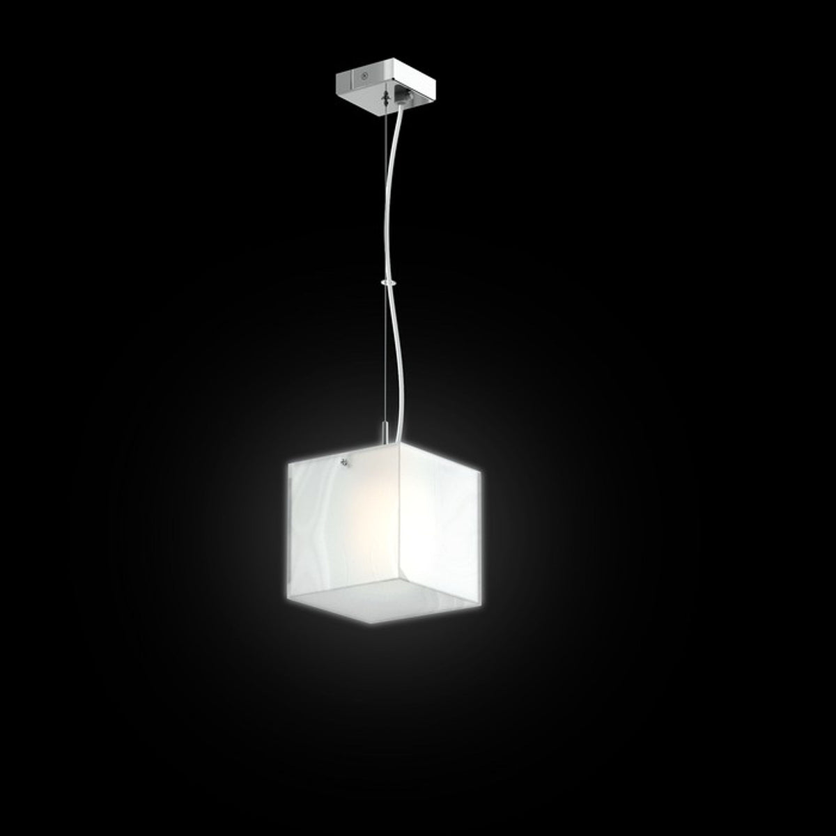 RENDL Outlet LUCIA 15x15 pendant  satinated glass/chrome 230V LED G9 5W R10628 3