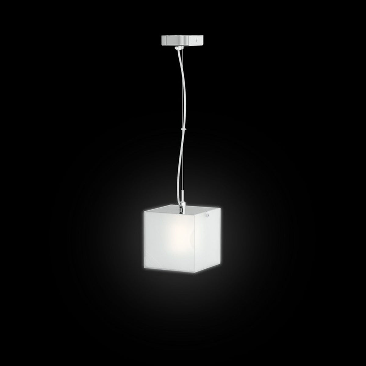 RENDL Outlet LUCIA 15x15 pendant  satinated glass/chrome 230V LED G9 5W R10628 8