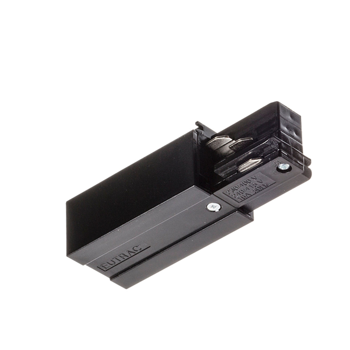 RENDL 3-circuit track system EUTRAC feed-in, polarity right black 230V  R11312 1