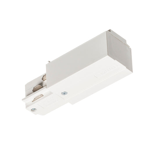 RENDL 3-circuit track system EUTRAC feed-in, polarity left white  230V  R11314 1