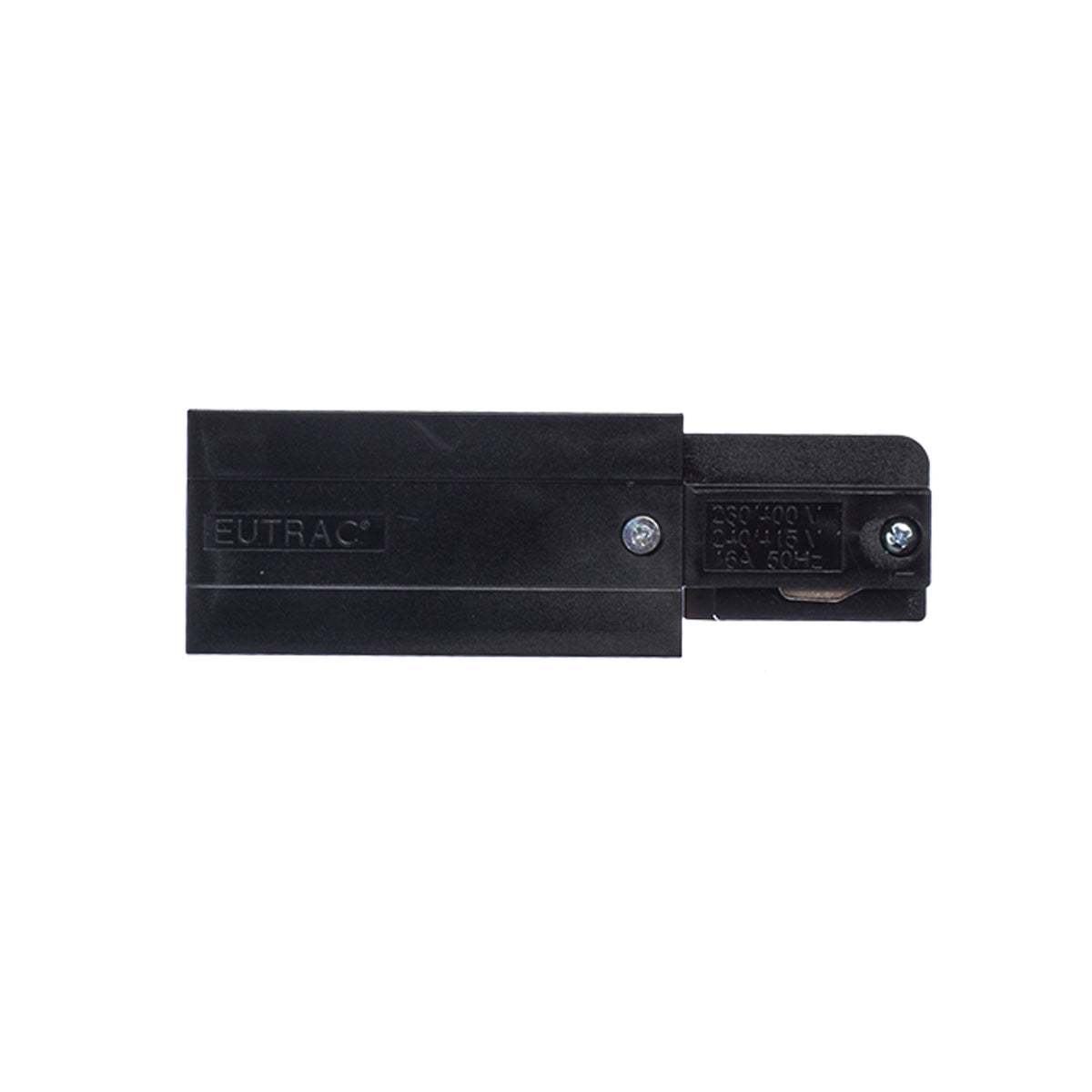 RENDL 3-circuit track system EUTRAC feed-in, polarity left black 230V  R11315 3
