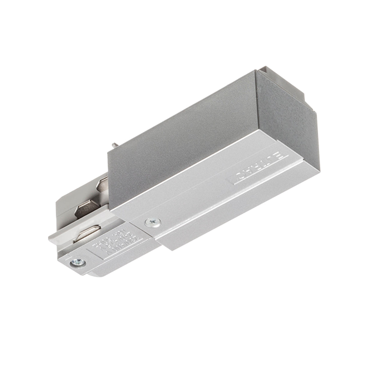RENDL 3-circuit track system EUTRAC feed-in, polarity left silver grey  230V  R11316 4