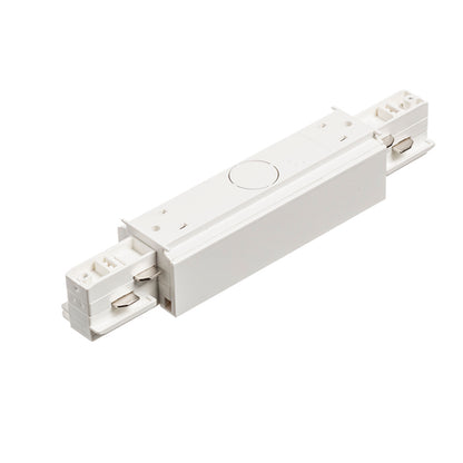 RENDL 3-circuit track system EUTRAC straight connector with feed-in white 230V  R11320 3